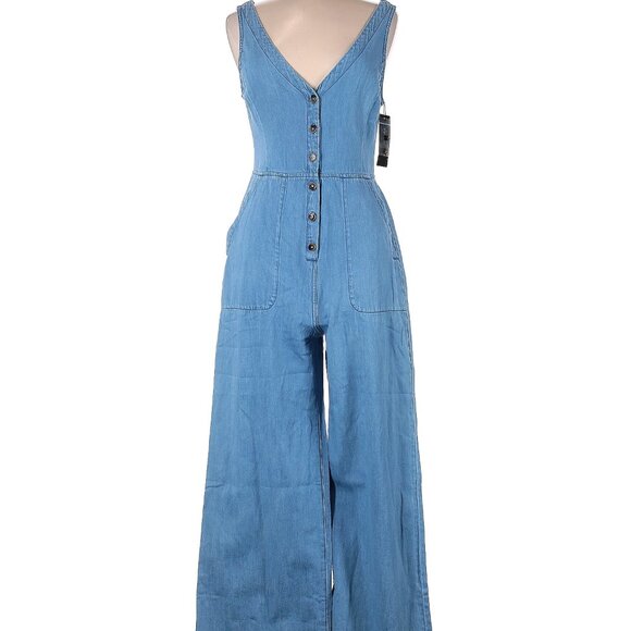 BCBGMaxAzria Pants - NWT BCBGMAXAZRIA light weight dressy denim jumpsuit, Small